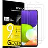 NEW'C 3 Pezzi, Vetro Temperato per Samsung Galaxy A22 4G (Non per Samsung Galaxy A22 5G), Pellicola Prottetiva Anti Graffio, Anti-Impronte, Durezza 9H, 0,33mm Ultra Trasparente, Ultra Resistente