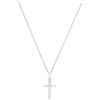 amor Collana con Ciondolo in Argento sterling 925 Collana unisex da Donna e da Uomo, 45 cm, Argento, croce, Fornita in confezione regalo per gioielli
