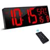 XREXS Orologio Parete LED 16,5'' Cavo Alimentato Telecomando