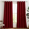 PONY DANCE Tende Oscuranti per Soggiorno Decorazione Natalizie per Salotto con Anelli Tenda Termica Isolante Curtains Camera da Letto 2 Pezzi L 140 x A 245 cm, Rosso