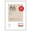 DEHA Design cornice per foto, 21 x 29,7 cm (A4), legno, Bianco, cornice per documentiper appenderein formato verticale e orizzontale, vetro sintetico, Fontana