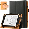 VOVIPO Coque de protection universel pour liseuse électronique 6-6.8 pouces, étui folio compatible avec la liseuse kindle paperwhite BQ Kobo Kindle Sony Pocketook Tolino 6 6.8 pouces-Black