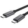 nonda - Cavo USB C a USB C 100 W/5A 2 m in Nylon, Cavo di Ricarica Veloce USB tipo C PD Compatibile con MacBook Pro 2021, iPad Pro 2021, Samsung,Xiaomi e altri Caricabatterie USB C, griggio