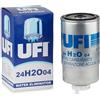 UFI Filters, Filtro Gasolio 24.H2O.04, Filtro Carburante per Ricambio, Adatto ad Auto, Applicabile su Diversi Modelli come Alfa Romeo, Fiat e lancia