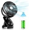 AidSci Oscillante Ventilatore Clip con Batteria da 5000mAh, Ventilatore da Tavolo Silenzioso con Velocità Regolabile, Ventilatori Portatili Ricaricabili USB per Ufficio e Campeggio, Ventilatore Pinza-Ø14.5cm