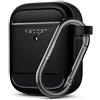 Spigen Rugged Armor Progettato per Apple Airpods 1 & 2 Custodia Cover Case [Luce LED visibile] - Nero Opaco