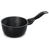 Barazzoni Granitica Extra Casseruola manico lungo, rivestimento interno innovativo Marmotech a 5 strati effetto pietra, Diametro cm 16, Litri 1,4. Made in Italy
