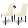 sh SCHEFFLER-HOME LIVE HOMESTYLE SCHEFFLER-HOME Housse de chaise élastique « Mia » en microfibre/lot de 2 / écru-crème/housse de chaise élégante/revêtement pour chaises et sièges