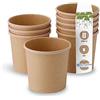 BIOZOYG Bicchieri di Cartone Kraft per Alimenti Bicchieri Bio marroni I Bicchieri compostabili Tazza da Asporto Coppe Gelato Carta I 25 Bicchieri Monouso biodegradabili 300ml