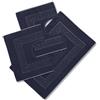 Casatessile CASA TESSILE Torino Set 3 tappeti Bagno in Spugna, 1 cm 60X90 + 2 Girowater cm 60x45 - Blu Notte