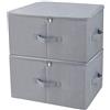iwill CREATE PRO 45 * 35 * 25cm, Contenitori portaoggetti Pieghevoli per Vestiti, Coperte, Lenzuola, Grigio Chiaro, 2 Pezzi