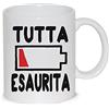 thedifferent Tazza Mug Tutta Esaurita - Tazza in Ceramica Thè/Latte - Idea Regalo
