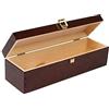 Creative Deco Scatola in Legno per Vino da Decorare Marrone | Cassetta Legno Porta Bottiglie Regalo da 1 Bottiglia da 0,7l | 35.1 x 11 x 9.8 cm (+/- 1 cm) | Cassetta Vintage con Coperchio e Serratura