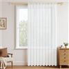 MRTREES 1 Panello Tende Voile Trasprarenti Bianche Soggiorno con Tasca per Asta 228x228cm Tenda Leggere per Camera da letto salotto Moderne 228 Altezza Casa interni Finestra