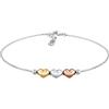Elli Bracciale da Donna in Argento 925, Cuori Tricolori