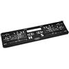 Audi 3292100100 - Portatarga anelli con logo, colore: Nero
