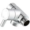 Tecmolog Adattatore doccia G1/2 in ottone per doccetta a mano e testa di spruzzo fissa, cromato, DSF007E