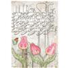 Carta di riso Romantic Garden House Tulipani