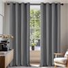 Deconovo Tende Oscuranti per Interni 2 Pezzi 290 CM Altezza, Termiche Isolanti, Anti-Rumore, con Anelli, Ideali per Camera da Letto e Soggiorno, 140x290 CM, Grigio Chiaro