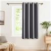 PONY DANCE Tende per soggiorno oscuranti, 1 pezzo di tenda termica monocolore, tendaggi con occhielli luminosi, blocca il rumore per la casa, camera da letto, 140 cm larghezza x 180 altezza, grigio