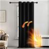 Deconovo Tenda per Interni Oscuranti Camera da Letto 240 CM Altezza, Oscurante Termica Isolante per Interni Tenda Moderne per Soggiorno 1 Pannello, 140x240 CM, Nero