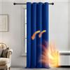 Deconovo Tenda per Interni Oscurante Moderne 240 CM Altezza, per Camera da Letto e Soggiorno con Anelli 1 Pannello, 140x240 CM, Blu Elettronico
