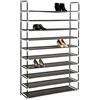 TecTake Scaffale scarpiera a ripiani portascarpe porta scarpe armadio mobile - disponibili in diverse misure - (10 ripiani | no. 402106)