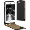 kwmobile Cover Compatibile con Apple iPhone SE (1.Gen 2016) / iPhone 5 / iPhone 5S - Custodia Verticale Flip Case Cover in Simil Pelle - con Linguetta calamita