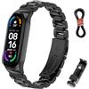 BDIG Cinturino Compatibile per Xiaomi Mi Band 5/6 Cinturini Metallo Mi Band 4/3 in Acciaio Inossidabile Bracciale di Ricambio Braccialetto da Polso Sostitutivo Wristband Cinturini Mi Band 5/Mi Band 6