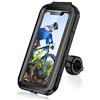 LUROON Porta Cellulare Moto, Universale Porta Cellulare da Bicicletta Impermeabile con Rotazione a 360°, Portatelefono Moto Manubrio Toccare ID Viso ID Compatibile con Smartphone da 5,5 a 7,0