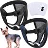 Weewooday 2 Confezioni Pantaloni per Cani Pannolini per Cani con 6 Assorbenti Igienici Mutande Protettive Lavabili per Cani Femmine in Calore Sanguinamento Mensile, Nero e Blu (S)