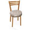 Russo Tessuti 6 Cuscini Sedie Cucina Coprisedia Imbottiti Rotondi Elastico Shabby Cuore Allungato -Beige