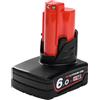 MILWAUKEE - Sistema agli ioni di litio M12B6, 6,0 Ah, Modello di batteria, tensione batteria: MB12 V, MB12