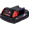 MILWAUKEE - Sistema agli ioni di litio M18B2, 2,0 Ah, Modello di batteria, tensione batteria: MB18 V, MB18