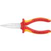 KNIPEX - Pinza a becchi lunghi, piatti, cromata isolata a norme VDE, Lunghezza complessiva: 160 mm, 160