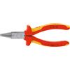 KNIPEX - Pinza a becchi tondi diritti, cromata isolata a norme VDE, Lunghezza complessiva: 160 mm, 160