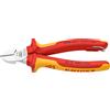 KNIPEX - Tronchese a tagliente laterale isolato secondo VDE, con occhiello di sicurezza, Lunghezza complessiva: 160 mm, 160