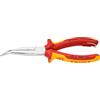 KNIPEX - Pinza a becchi mezzotondi piegati isolato secondo VDE, con occhiello di sicurezza, Lunghezza complessiva: 200 mm, 200