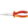 KNIPEX - Pinza a becchi mezzotondi diritti isolata secondo VDE, con occhiello di sicurezza, Lunghezza complessiva: 200 mm, 200