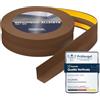 HOLZBRINK Battiscopa adesivo in PVC 32x23mm, 15 m | Bordino per top cucina, mobile per bagno | Zoccolino battiscopa | Colore: rovere scuro