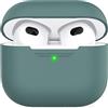 AHASTYLE Case per Airpods 3 Case Cover, Custodia Protettiva in Silicone [LED Anteriore Visibile][Supporto Ricarica Wireless] Compatìbile con Apple Airpods 3 2021 (Senza Moschettone, Pino Verde)
