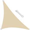 swift Vela Ombreggiante Triangolare 3x3x4,25 m Permeabile Protezione Anti Raggi UV Tenda a Vela, Telo Tenda da Sole a Vela per Esterno, Giardino & Gazebo, Beige