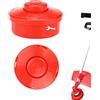 Vulevirtue 2 pezzi Testina Decespugliatore Ricambio Universale, Testina Decespugliatore Universale,Testa Doppia per Decespugliatore, con 2 Linee,M10 mm x 1,25 mm,per decespugliatore e tagliaerba (Rosso)