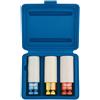 Draper HI-TORQ® 30630 - Set di chiavi a bussola esagonali da 1/2, da 17 mm a 21 mm, 3 pezzi a 6 punti, con manicotto in nylon, accessorio per chiave in cromo molibdeno