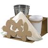 Arti & Mestieri ARTI E MESTIERI PORTA SET TAVOLA PORTA BICCHIERI TOVAGLIOLI BEIGE FARFALLE