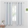 PONY DANCE Tende Camera da Letto Oscuranti Tenda Oscurante con Occhielli Tende per Finestre Piccole 2 Pezzi L 106 x A 158 cm Bianco Grigiastro