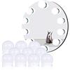 Daover Luci da Specchio, Luci LED Stile Hollywood per Trucco Lampadine Regolabili 10 Pezzi da Bagno 3 Modalità Colore con Porta USB, Applica a Lampada Trucco, Specchio Cosmetico, Lampada Specchio Bagno