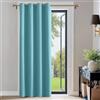 PONY DANCE Tenda Oscurante Camera da Letto Tenda Termica Isolante per Soggiorno Curtain Cameretta Bambina con Anelli 1 Pezzo L 132 x A 210 cm, Blu Chiaro