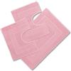 Casatessile CASA TESSILE Torino Set 3 tappeti Bagno in Spugna, 1 cm 60X90 + 2 Girowater cm 60x45 - Rosa