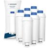 Wessper Addolcitore per DLSC002, Filtro Acqua Cartucce a Carbone Attivo Addolcitore Adatto per ECAM, ESAM, ETAM, BCO (Set da 6)